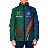 Custom Cricket India Vs Bangladesh Padded Jacket Simple Style - Wonder Print Shop