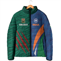 Custom Cricket India Vs Bangladesh Padded Jacket Simple Style - Wonder Print Shop