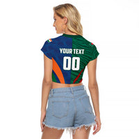 Custom Cricket India Vs Bangladesh Raglan Cropped T Shirt Simple Style - Wonder Print Shop