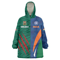 Custom Cricket India Vs Bangladesh Wearable Blanket Hoodie Simple Style - Wonder Print Shop