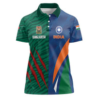 Custom Cricket India Vs Bangladesh Women Polo Shirt Simple Style - Wonder Print Shop