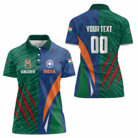 Custom Cricket India Vs Bangladesh Women Polo Shirt Simple Style - Wonder Print Shop