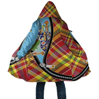 Saint Lucia Creole Day Cloak Madras Pattern Zipper Stylized - Wonder Print Shop