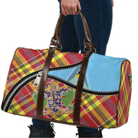 Saint Lucia Creole Day Travel Bag Madras Pattern Zipper Stylized - Wonder Print Shop