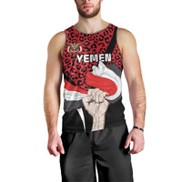 Personalised Yemen Independence Day Men Tank Top Yemeni Coat Of Arms Leopard Pattern - Wonder Print Shop