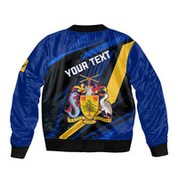 Personalised Barbados Independence Day Bomber Jacket Barbadian Coat Of Arms Special Version - Wonder Print Shop