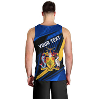 Personalised Barbados Independence Day Men Tank Top Barbadian Coat Of Arms Special Version - Wonder Print Shop