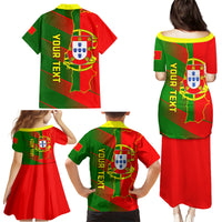 Personalised Portugal Independence Day Family Matching Puletasi Dress and Hawaiian Shirt Portuguesa Map Flag Style - Wonder Print Shop