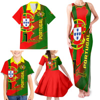 Personalised Portugal Independence Day Family Matching Tank Maxi Dress and Hawaiian Shirt Portuguesa Map Flag Style - Wonder Print Shop