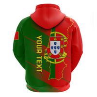 Personalised Portugal Independence Day Hoodie Portuguesa Map Flag Style - Wonder Print Shop