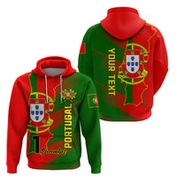 Personalised Portugal Independence Day Hoodie Portuguesa Map Flag Style - Wonder Print Shop