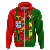 Personalised Portugal Independence Day Hoodie Portuguesa Map Flag Style - Wonder Print Shop