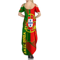 Personalised Portugal Independence Day Summer Maxi Dress Portuguesa Map Flag Style - Wonder Print Shop