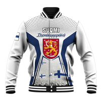 Personalised Finland Independence Day Baseball Jacket Suomi Coat Of Arms Special Version LT01