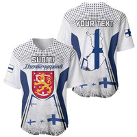 Personalised Finland Independence Day Baseball Jersey Suomi Coat Of Arms Special Version LT01
