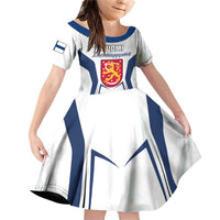 Personalised Finland Independence Day Family Matching Off Shoulder Short Dress and Hawaiian Shirt Suomi Coat Of Arms Special Version LT01