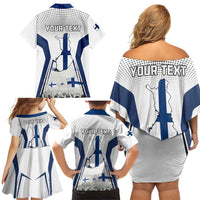 Personalised Finland Independence Day Family Matching Off Shoulder Short Dress and Hawaiian Shirt Suomi Coat Of Arms Special Version LT01