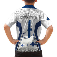 Personalised Finland Independence Day Family Matching Short Sleeve Bodycon Dress and Hawaiian Shirt Suomi Coat Of Arms Special Version LT01