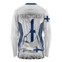 Personalised Finland Independence Day Long Sleeve Shirt Suomi Coat Of Arms Special Version LT01