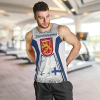 Personalised Finland Independence Day Men Tank Top Suomi Coat Of Arms Special Version LT01