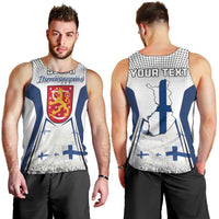 Personalised Finland Independence Day Men Tank Top Suomi Coat Of Arms Special Version LT01