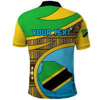 Personalised Tanzania Independence Day Polo Shirt Tanzanian Coat Of Arms African Pattern - Wonder Print Shop