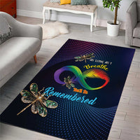 As Long As I Breathe You'll Be Remembered Area Rug Feather Infinity Luxury Dragonfly - Wonder Print Shop