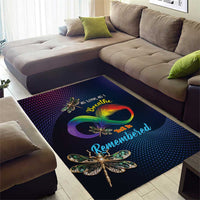 As Long As I Breathe You'll Be Remembered Area Rug Feather Infinity Luxury Dragonfly - Wonder Print Shop