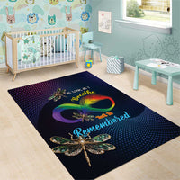 As Long As I Breathe You'll Be Remembered Area Rug Feather Infinity Luxury Dragonfly - Wonder Print Shop
