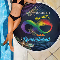 As Long As I Breathe You'll Be Remembered Beach Blanket Feather Infinity Luxury Dragonfly - Wonder Print Shop