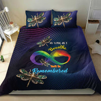 As Long As I Breathe You'll Be Remembered Bedding Set Feather Infinity Luxury Dragonfly - Wonder Print Shop