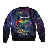 Personalized As Long As I Breathe You'll Be Remembered Bomber Jacket Feather Infinity Luxury Dragonfly - Wonder Print Shop