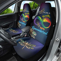 As Long As I Breathe You'll Be Remembered Car Seat Cover Feather Infinity Luxury Dragonfly - Wonder Print Shop
