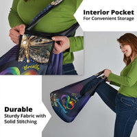 As Long As I Breathe You'll Be Remembered Grocery Bag Feather Infinity Luxury Dragonfly