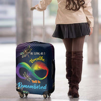 As Long As I Breathe You'll Be Remembered Luggage Cover Feather Infinity Luxury Dragonfly - Wonder Print Shop