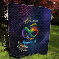 As Long As I Breathe You'll Be Remembered Quilt Feather Infinity Luxury Dragonfly - Wonder Print Shop