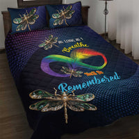As Long As I Breathe You'll Be Remembered Quilt Bed Set Feather Infinity Luxury Dragonfly - Wonder Print Shop