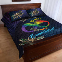 As Long As I Breathe You'll Be Remembered Quilt Bed Set Feather Infinity Luxury Dragonfly - Wonder Print Shop