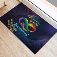 As Long As I Breathe You'll Be Remembered Rubber Doormat Feather Infinity Luxury Dragonfly - Wonder Print Shop