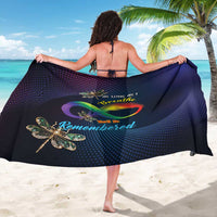 As Long As I Breathe You'll Be Remembered Sarong Feather Infinity Luxury Dragonfly - Wonder Print Shop