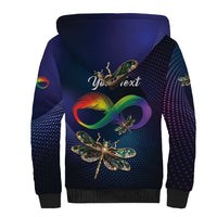 Personalized As Long As I Breathe You'll Be Remembered Sherpa Hoodie Feather Infinity Luxury Dragonfly - Wonder Print Shop