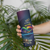 Personalized As Long As I Breathe You'll Be Remembered Skinny Tumbler Feather Infinity Luxury Dragonfly - Wonder Print Shop