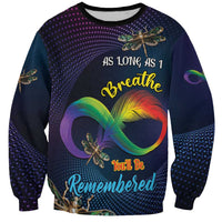Personalized As Long As I Breathe You'll Be Remembered Sweatshirt Feather Infinity Luxury Dragonfly - Wonder Print Shop
