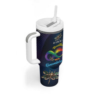 Personalized As Long As I Breathe You'll Be Remembered Tumbler With Handle Feather Infinity Luxury Dragonfly - Wonder Print Shop