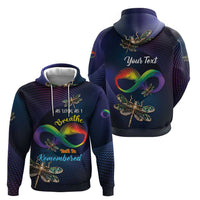 Personalized As Long As I Breathe You'll Be Remembered Zip Hoodie Feather Infinity Luxury Dragonfly - Wonder Print Shop