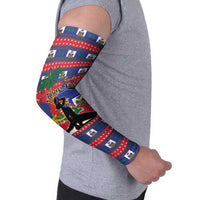 Personalized Ayiti Jwaye Nwel Arm Sleeves Haiti Merry Christmas - Wonder Print Shop