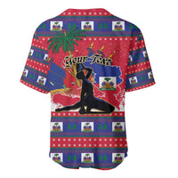Personalized Ayiti Jwaye Nwel Baseball Jersey Haiti Merry Christmas - Wonder Print Shop