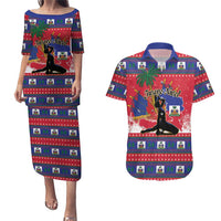 Personalized Ayiti Jwaye Nwel Couples Matching Puletasi and Hawaiian Shirt Haiti Merry Christmas - Wonder Print Shop