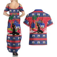 Personalized Ayiti Jwaye Nwel Couples Matching Summer Maxi Dress and Hawaiian Shirt Haiti Merry Christmas - Wonder Print Shop