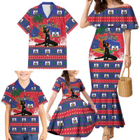 Personalized Ayiti Jwaye Nwel Family Matching Mermaid Dress and Hawaiian Shirt Haiti Merry Christmas - Wonder Print Shop